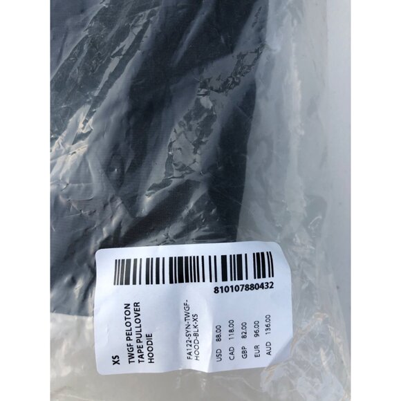 Peloton Hoodie Sweatshirt Unisex Adults XS Black TWGF Long Sleeve Pullover Logo - Picture 6 of 9